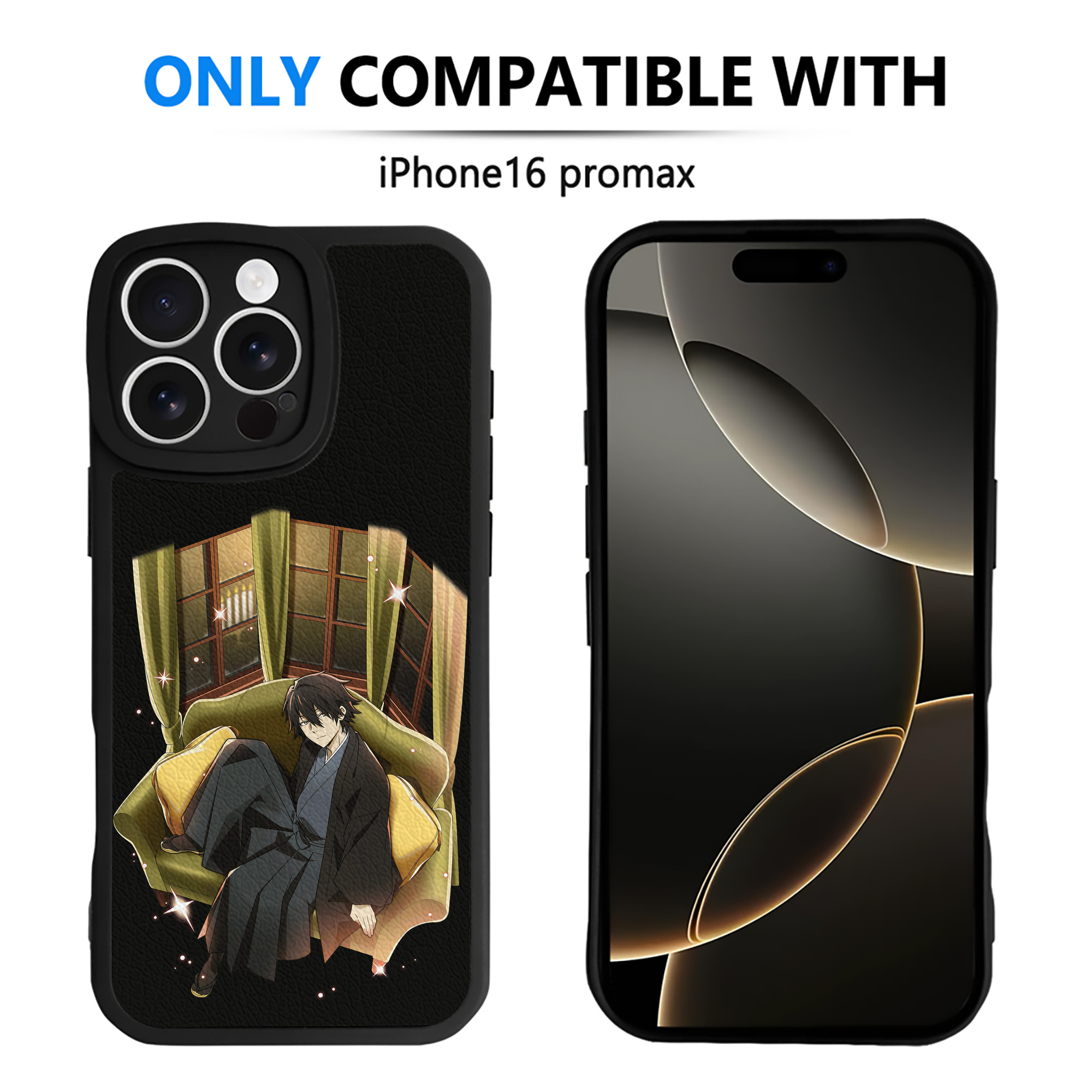 （画像用） 文豪ストレイドッグス Bungo Stray Dogs 【iPhone 16シリーズ対応】シリコンスマホケース（レザー調） 材質：シリコン
